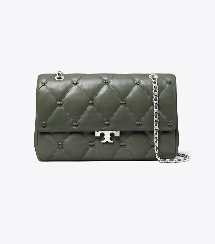 Tory Burch designer shoulder bags Bunny Knot Shoulder Bag in Obsidian front