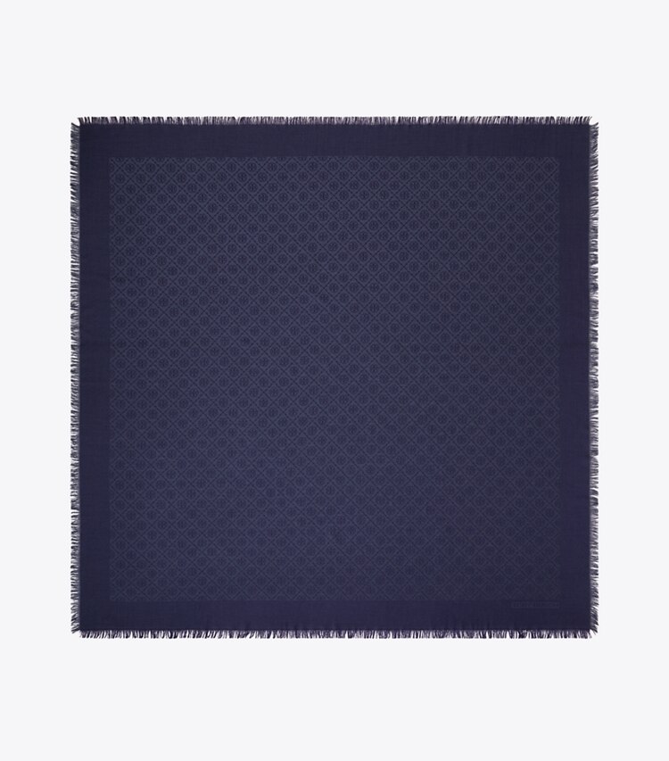 Tory Burch designer sciarpe Bustina da viaggio in jacquard T Monogram in Tory Navy superiore