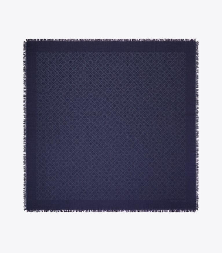 Tory Burch designer sciarpe Bustina da viaggio in jacquard T Monogram in Tory Navy superiore