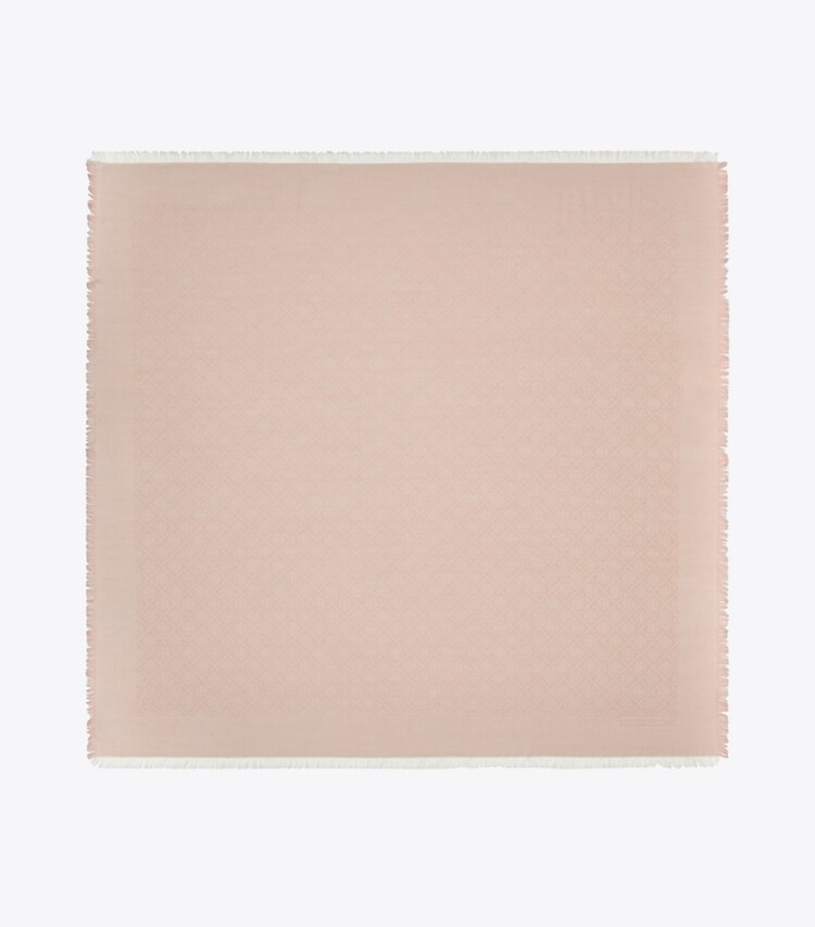 Tory Burch designer sciarpe Bustina da viaggio in jacquard T Monogram in Pink Frost superiore