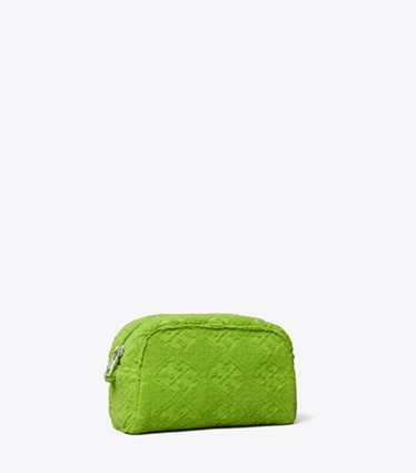 Tory Burch designer portaspicci Bustina in spugna Ella in Bright Fern angle
