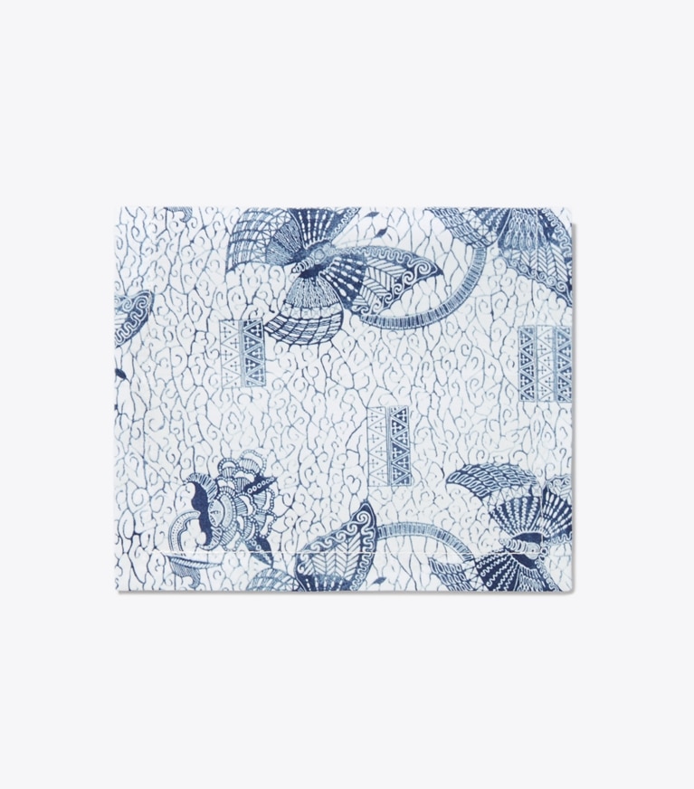 Tory Burch designer linens Butterfly Batik Cocktail Napkin, Set of 4 in Multi front