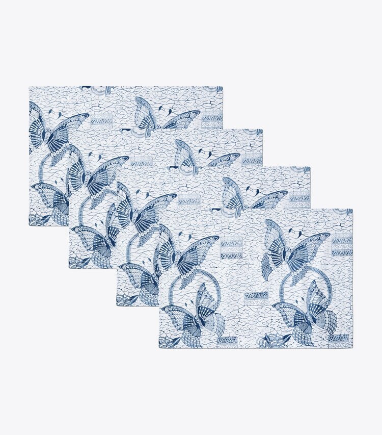 Tory Burch designer linens Butterfly Batik Placemat, Set of 4 in Multi group