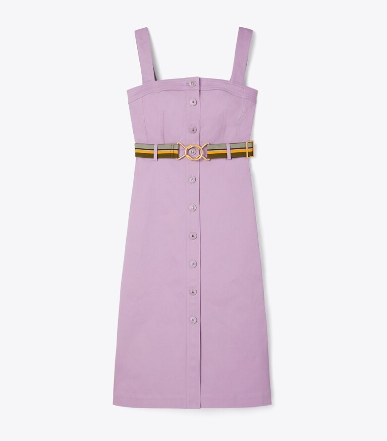 Tory Burch designer dresses Button Front Sundress in Spring Hydrangea front