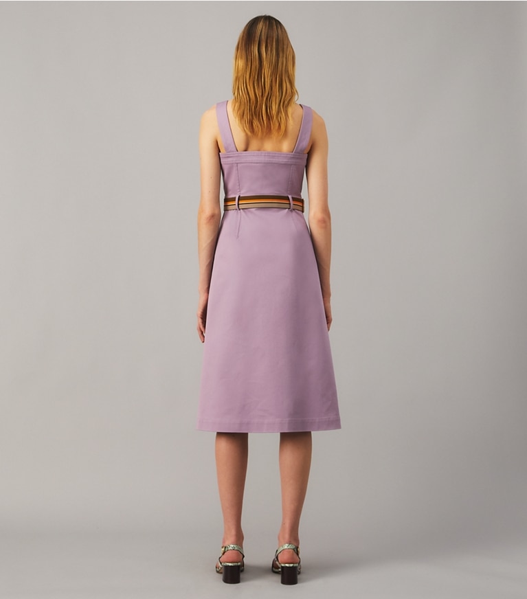 Tory Burch designer dresses Button Front Sundress in Spring Hydrangea front