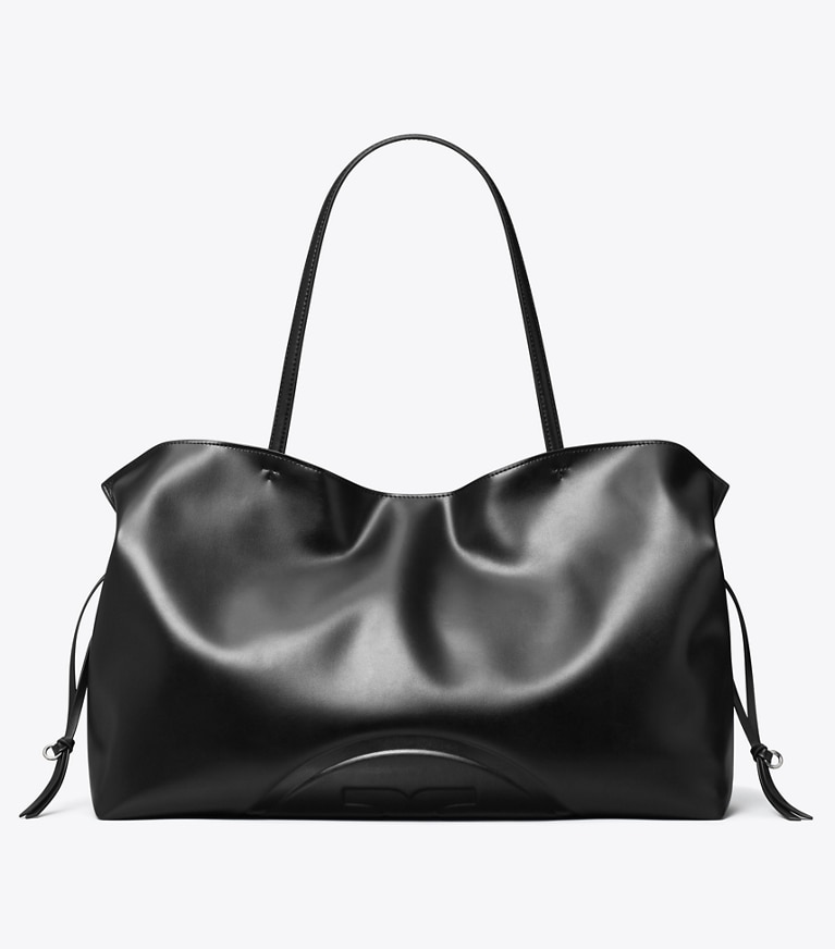 Tory Burch designer cabas Cabas à cordons de serrage Ella natuura™ in Black angle