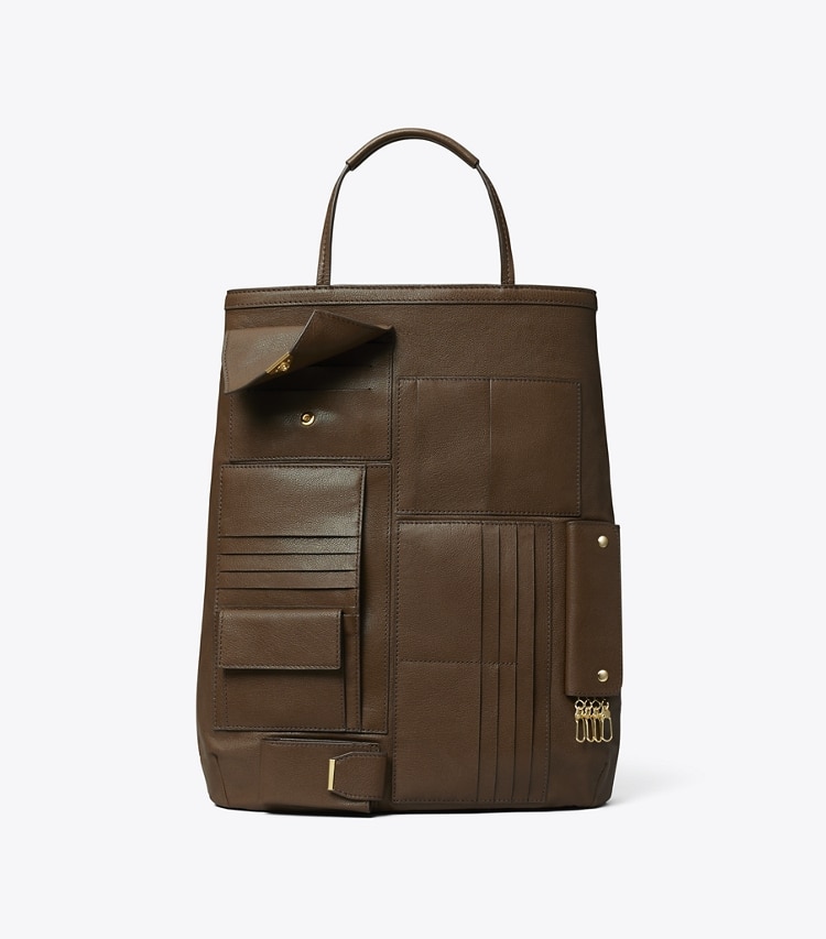 Tory Burch designer cabas Cabas à poches in Swiss Coffee informations