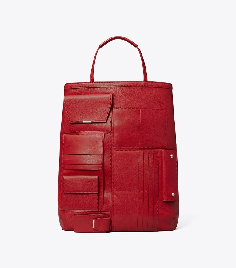 Tory Burch designer cabas Cabas à poches in Royal Red angle