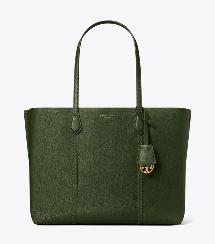 Tory Burch designer cabas Cabas à trois compartiments Perry in Basil front