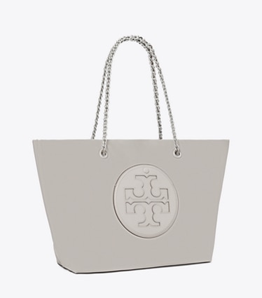 Tory Burch designer cabas Cabas Ella à chaînette in Bay Gray angle