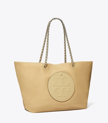 Tory Burch designer cabas Cabas Ella à chaînette in Praline angle