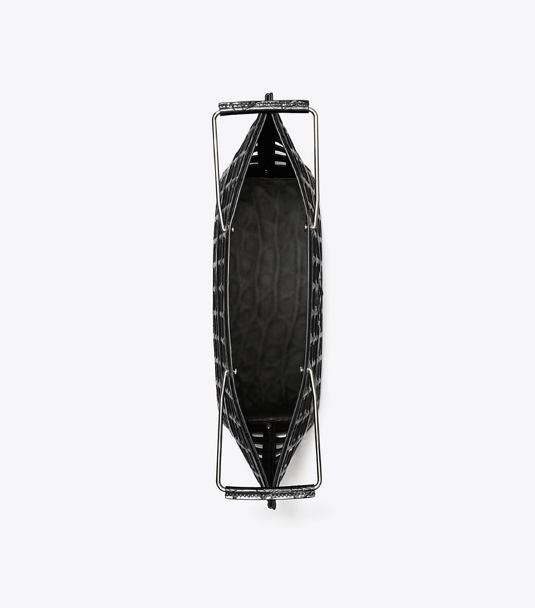 Tory Burch designer cabas Cabas Ella embossé effet croco in Black angle