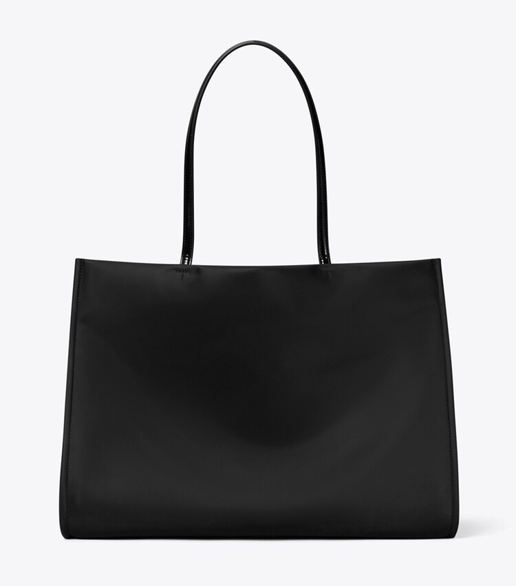Tory Burch designer cabas Cabas Ella en cuir verni in Black retour