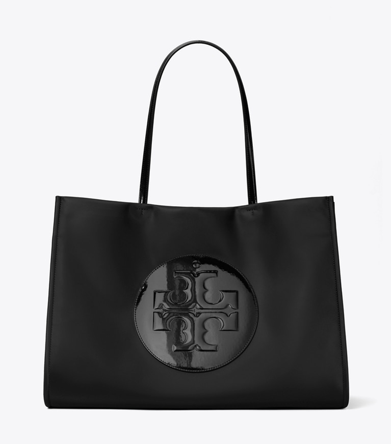 Tory Burch designer cabas Cabas Ella en cuir verni in Black angle