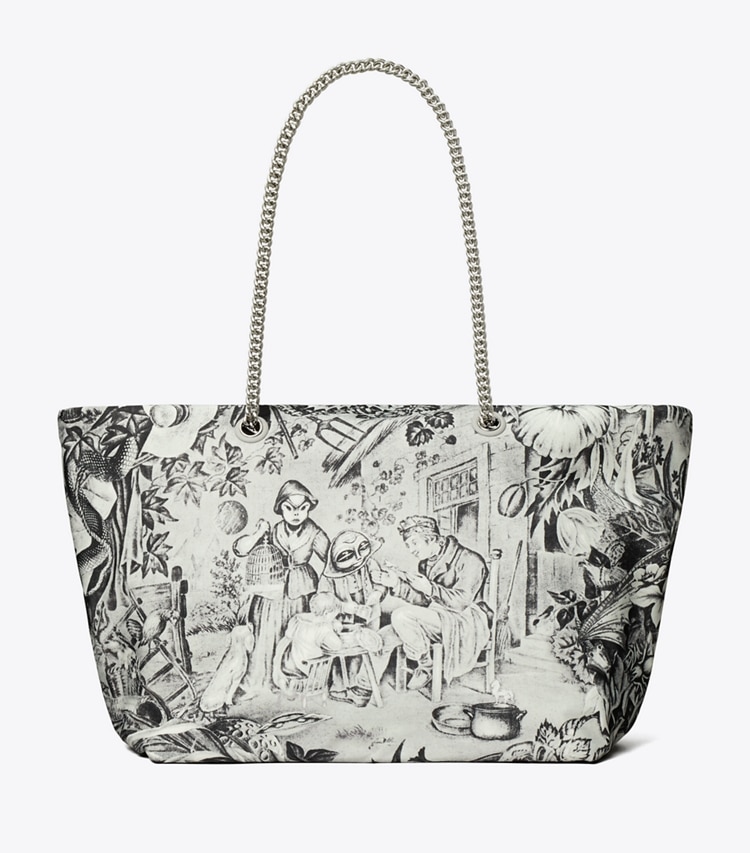 Tory Burch designer cabas Cabas Ella imprimé à chaînette in Alien Print retour