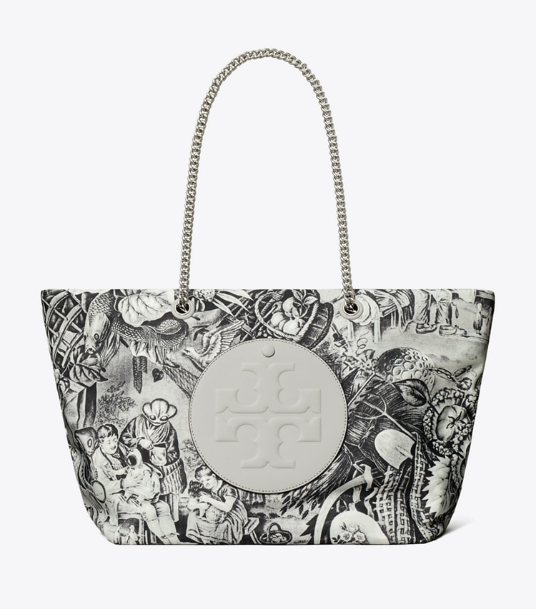 Tory Burch designer cabas Cabas Ella imprimé à chaînette in Alien Print front