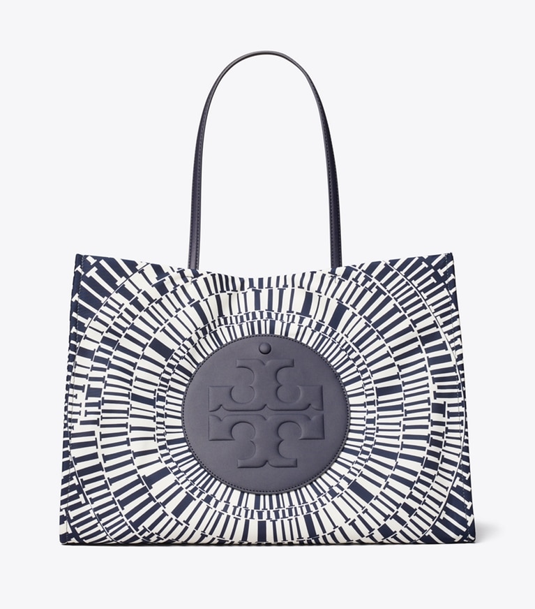 Tory Burch designer cabas Cabas Ella imprimé dans Navy Circle de face