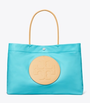 Tory Burch designer cabas Cabas Ella Twist in Soft Turquoise front