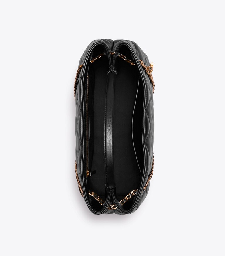 Tory Burch designer sac à main Cabas Fleming in BLACK dessus