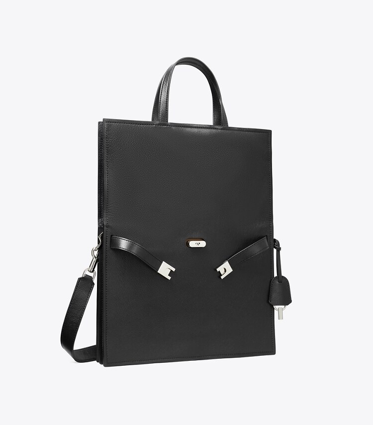 Tory Burch designer sacs porté épaule Cabas Lee Radziwill in Black angle