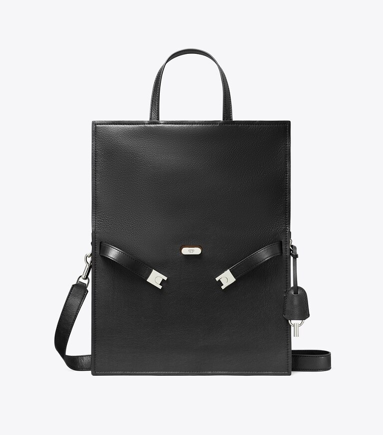 Tory Burch designer sacs porté épaule Cabas Lee Radziwill in Black angle