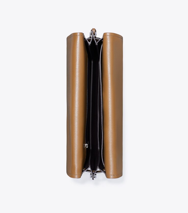 Tory Burch designer sacs porté épaule Cabas Lee Radziwill in Soft Acorn angle