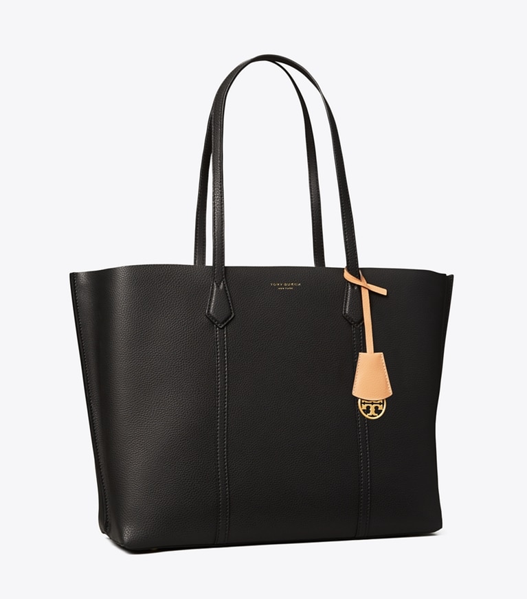 Tory Burch designer cabas Cabas Perry à trois compartiments in Black angle
