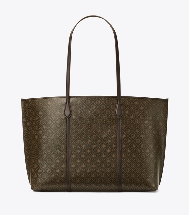 Tory Burch designer cabas Cabas Perry en toile enduite in French Press angle
