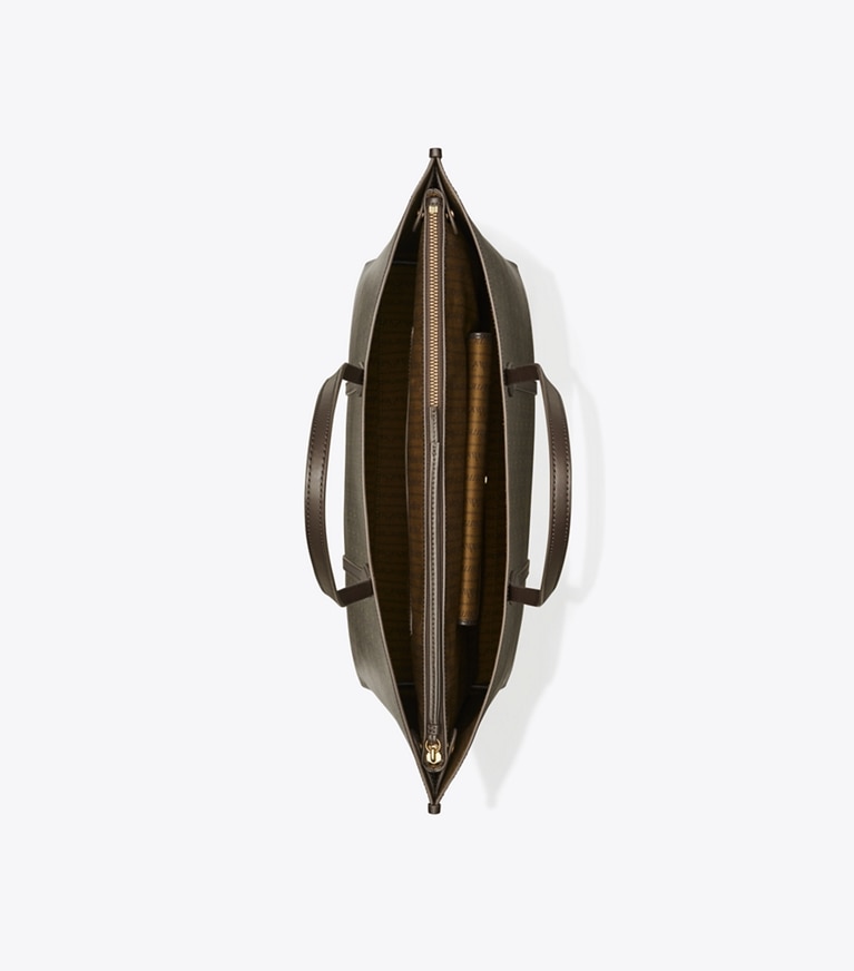 Tory Burch designer cabas Cabas Perry en toile enduite in French Press angle