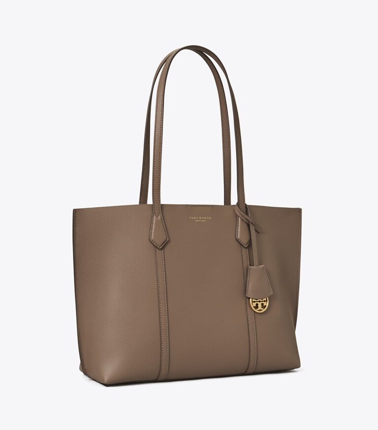 Tory Burch designer cabas Cabas Perry Medium in CLAM SHELL angle