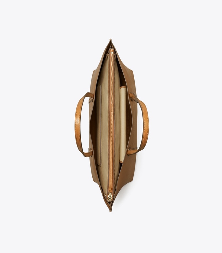 Tory Burch designer cabas Cabas Perry in Autumn Brown angle