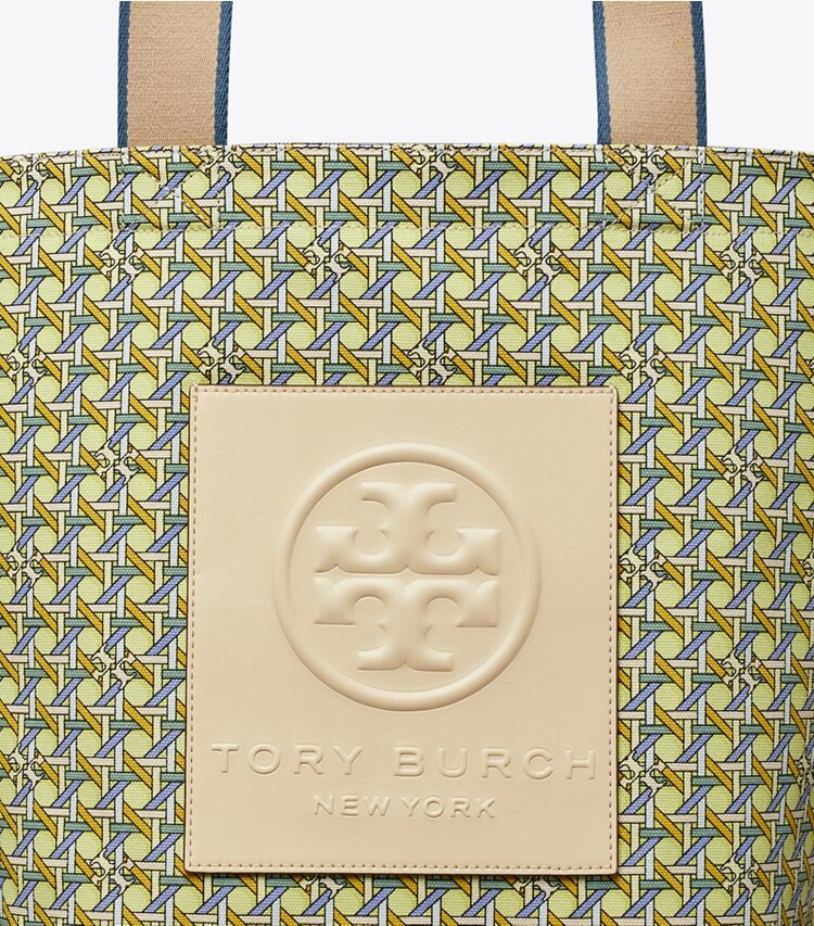Tory Burch designer cabas Cabas réversible Ella dans ACID LEMON BASKET-WEAVE détails