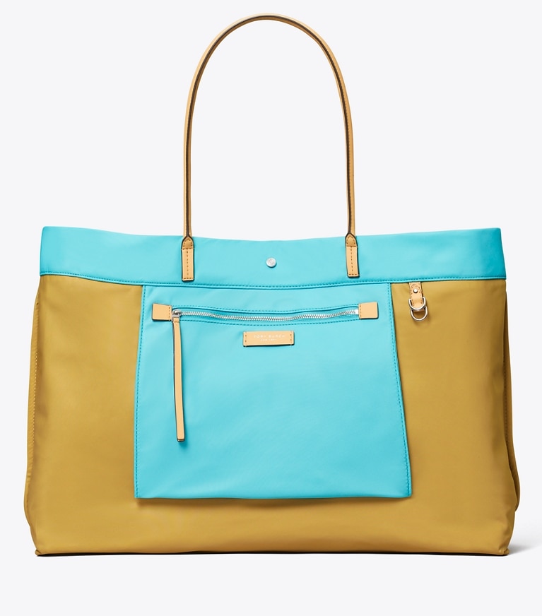 Tory Burch designer cabas Cabas réversible Ella Twist dans Soft Turquoise supplémentaire