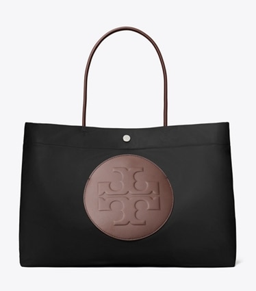 Tory Burch designer cabas Cabas réversible Ella Twist dans Black de face