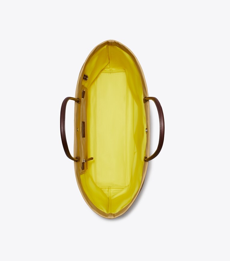 Tory Burch designer cabas Cabas réversible Ella Twist dans Wheat vue du dessus
