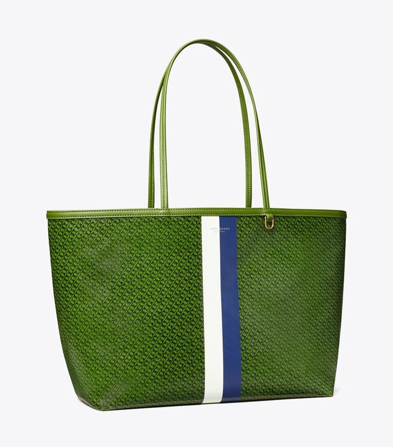 Tory Burch designer cabas Cabas Racer in Green Printed angle