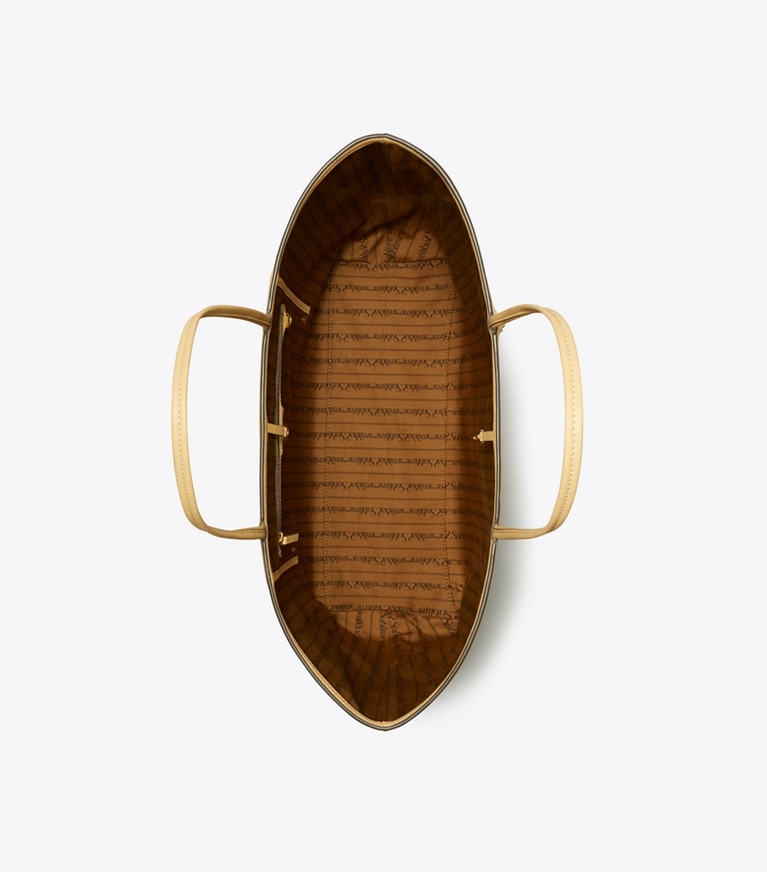 Tory Burch designer cabas Cabas Racer in Tan Printed dessus