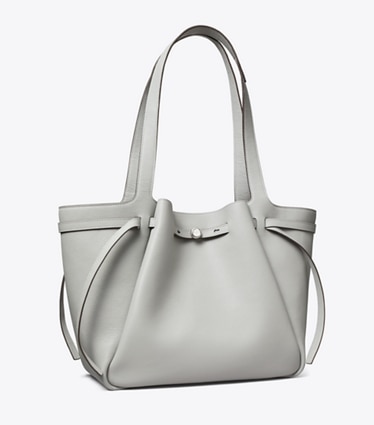 Tory Burch designer cabas Cabas Romy in Light Granite angle