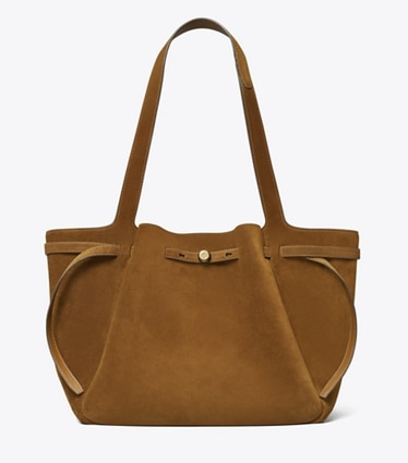 Tory Burch designer cabas Cabas Romy en daim in Park Bench front