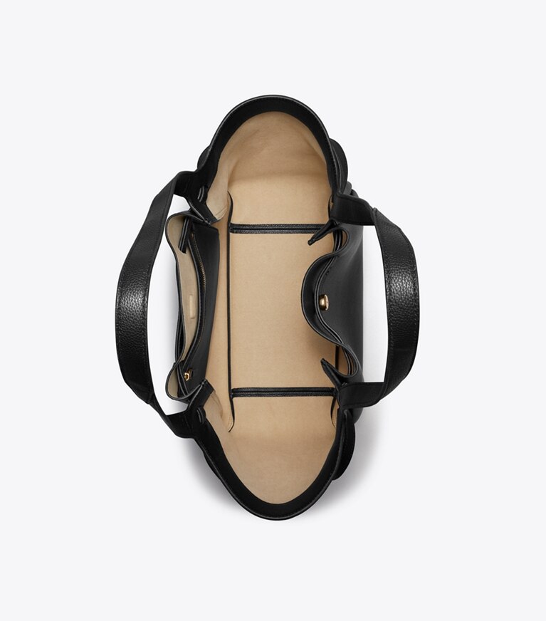Tory Burch designer cabas Cabas Romy in Black angle