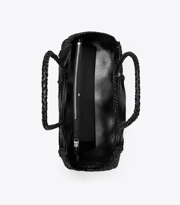 Tory Burch designer cabas Cabas tissé à la main in Black angle