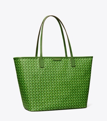 Tory Burch designer cabas Cabas zippé Ever Ready in Arugula angle
