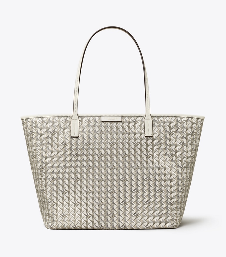 Tory Burch designer cabas Cabas zippé Ever Ready in NEW IVORY angle