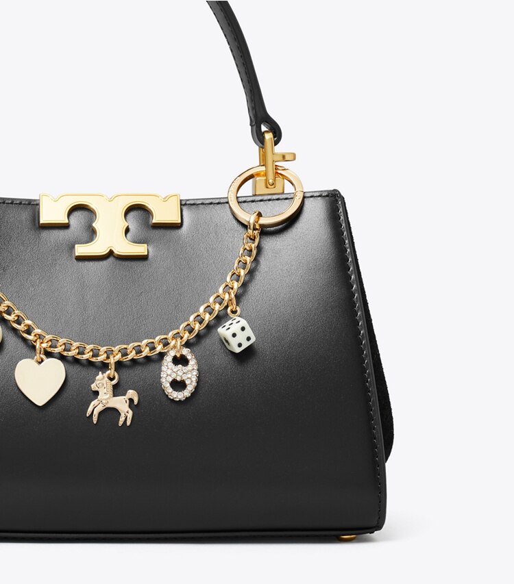 Tory Burch diseñador dijes para bolso y llaveros Cadena para bolso con dije de caballo en GOLD / MULTI detalle