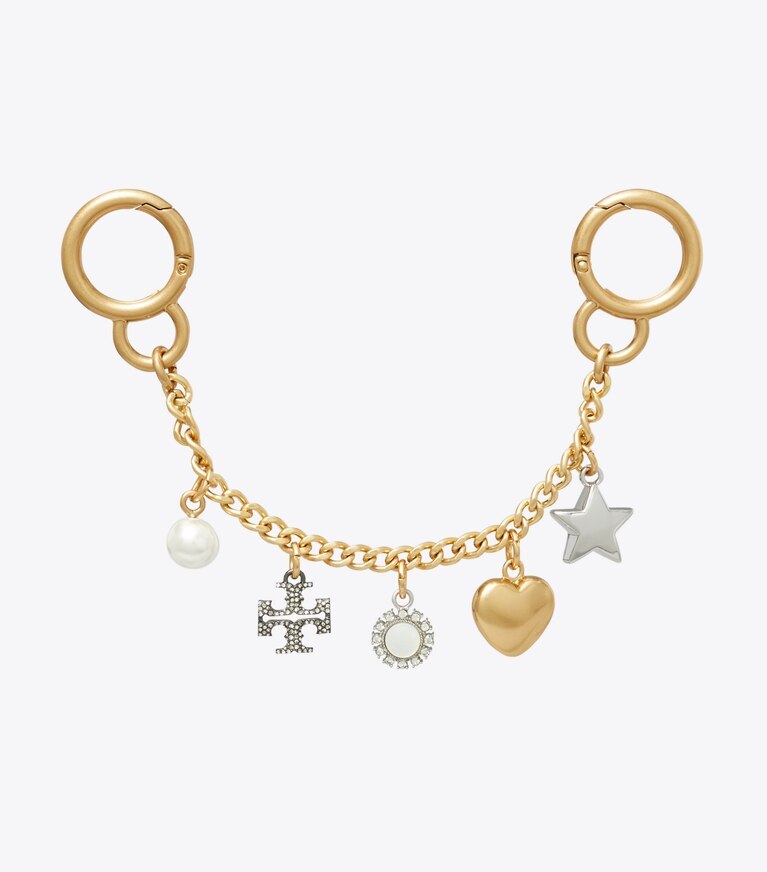 Tory Burch diseñador dijes para bolso y llaveros Cadena para bolso con dijes en Multi frente