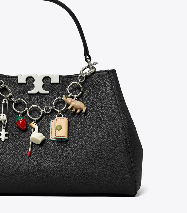 Tory Burch diseñador dijes para bolso y llaveros Cadena para bolso con varios dijes Swan en Multi detalle