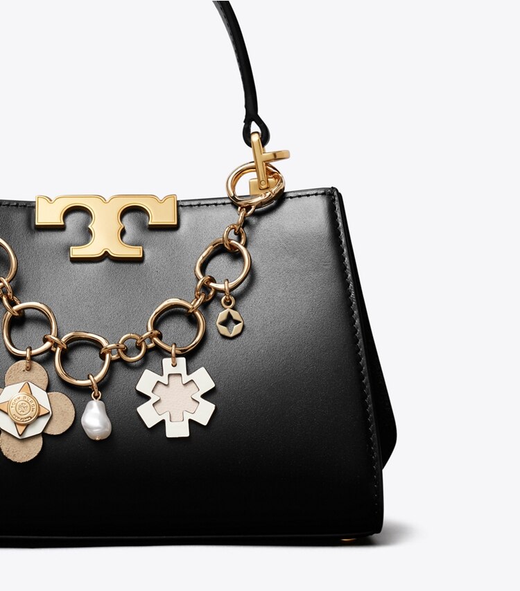 Tory Burch diseñador dijes para bolso y llaveros Cadena para bolso Forget Me Not en Tory Gold detalle