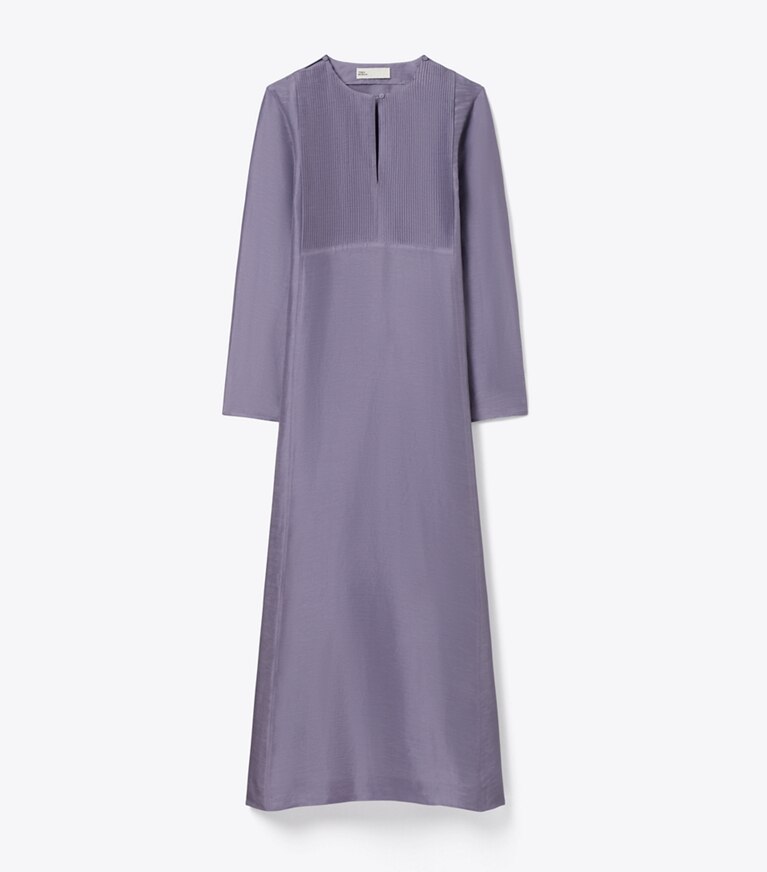 Tory Burch designer paréos Caftan long en lin in Lavender front