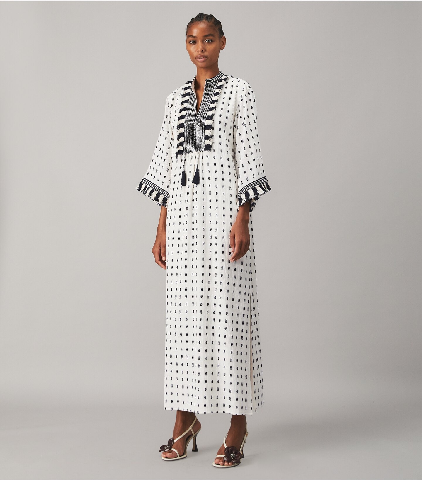 Caftan with Sweater Tassels