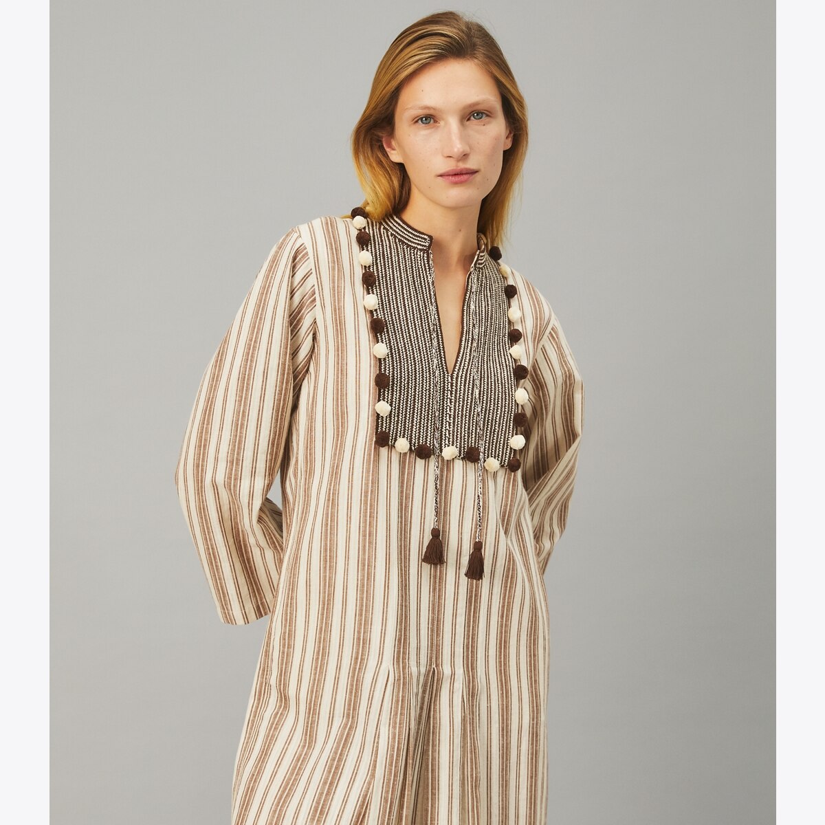 ☆要在庫確認☆ Tory Burch Grey Kaftan With Contrasting trim lmd04079-1.jpg?resize=684,1024